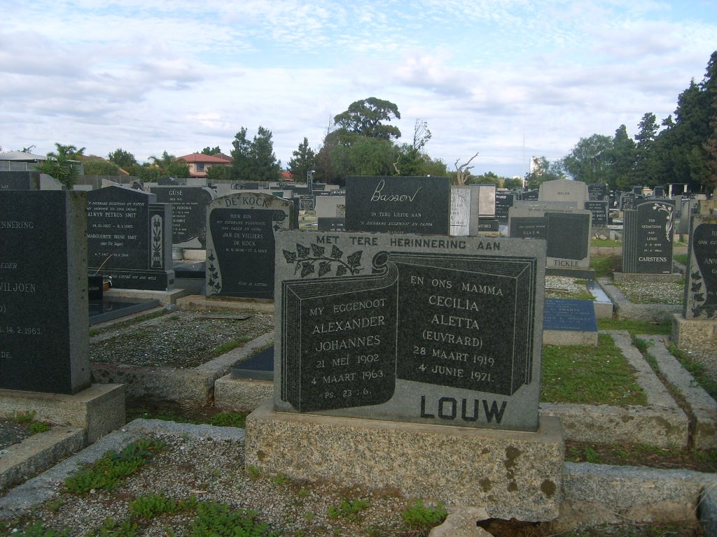 LOUW Alexander Johannes 1902-1963 &amp; Cecilia Aletta EUVRARD 1919-1971
