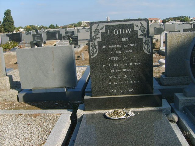 LOUW A.J. 1895-1969 &amp;  M.A. 1894-1974