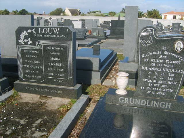 LOUW F.W.G. 1921-1988 &amp; Maria Elizabeth 1920-2000