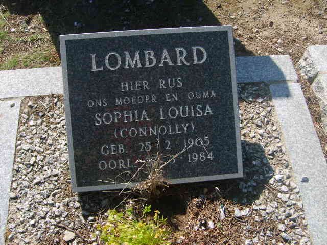 LOMBARD Sophia Louisa nee CONNOLLY 1905-1984