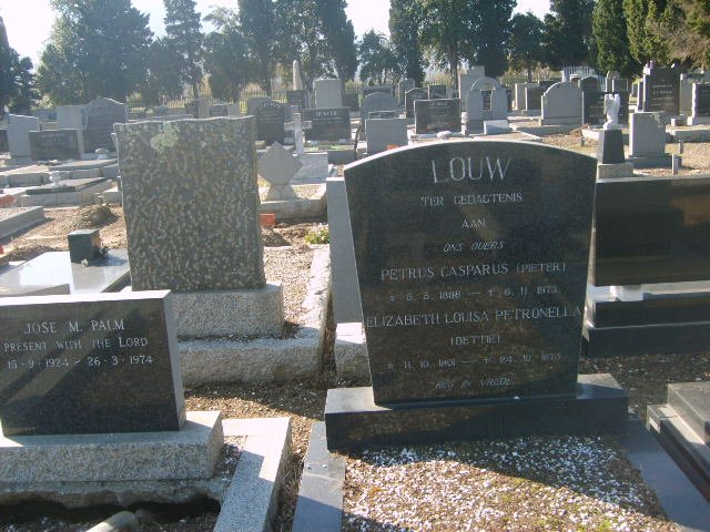 LOUW Petrus Casparus 1898-1973 &amp; Elizabeth Louisa Petronella 1901-1973