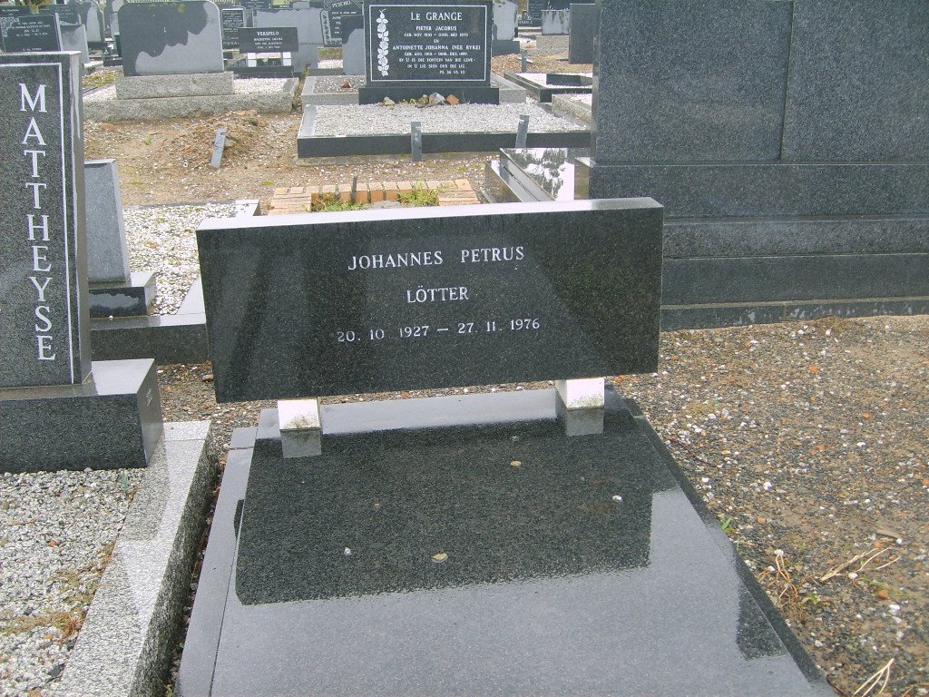 LOTTER Johannes Petrus 1927-1976