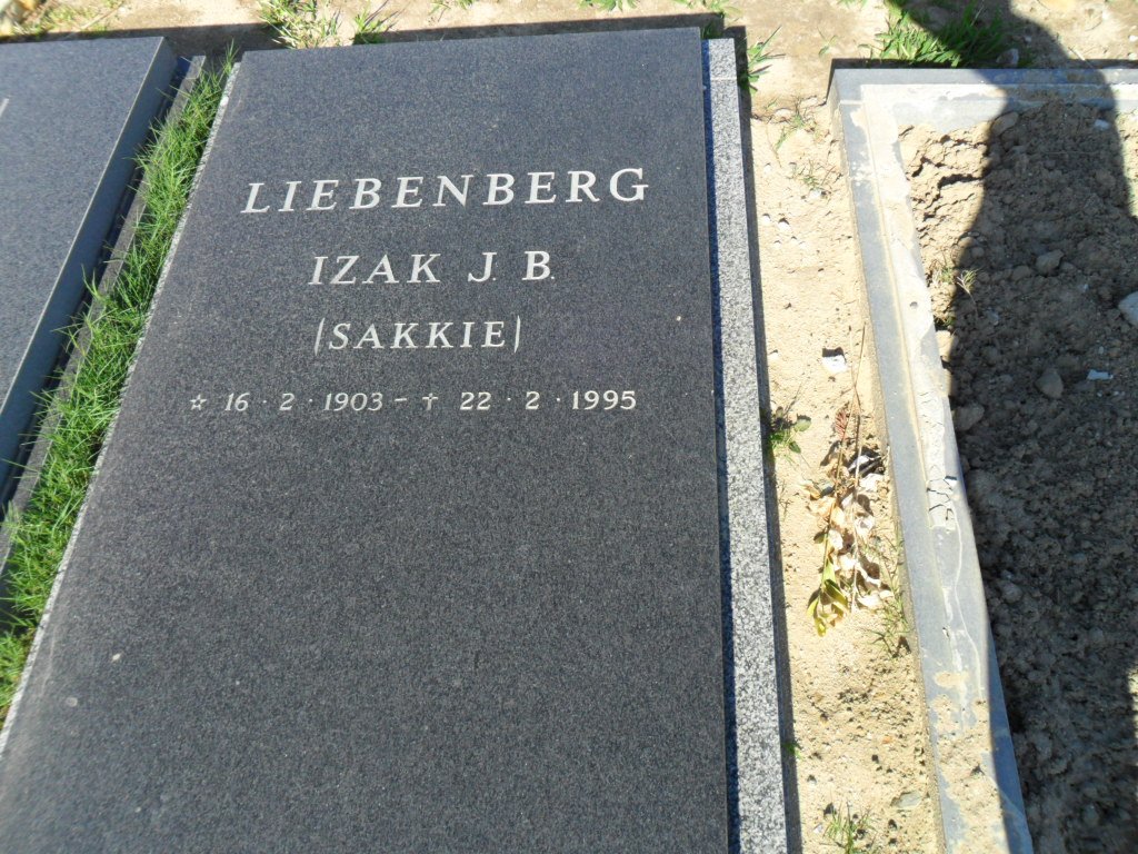 LIEBENBERG Izak J.B. 1903-1995