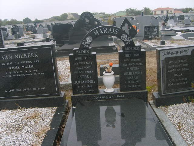 MARAIS Petrus Johannes 1926-1982 &amp; Martha Wilhelmina 1927-1996