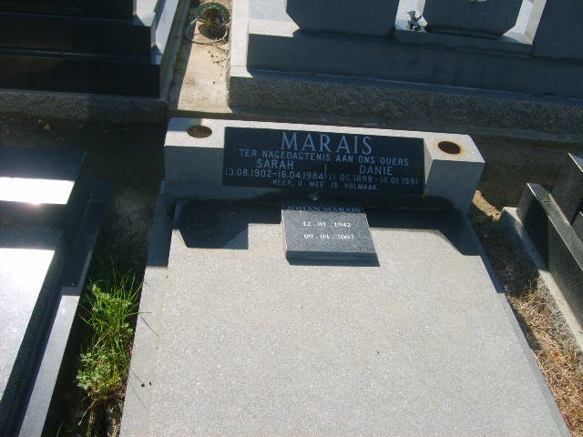 MARAIS Danie 1899-1991 &amp; Sarah 1902-1984 :: MARAIS Johan 1942-2007