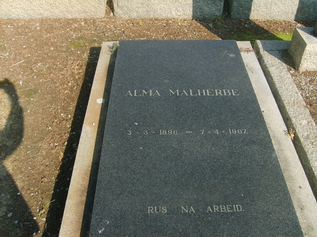 MALHERBE Alma 1896-1967
