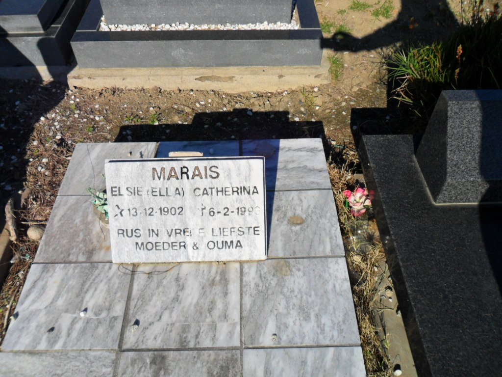 MARAIS Elsie Catherina 1902-1993