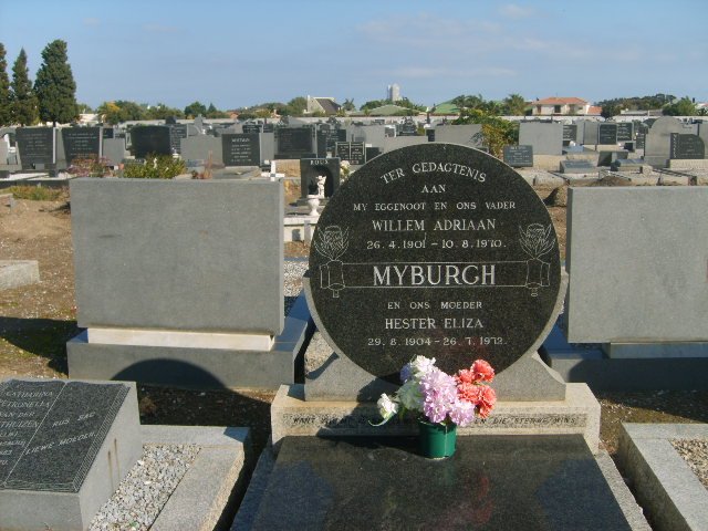MYBURGH Willem Adriaan1901-1970 &amp; Hester Eliza 1904-1972