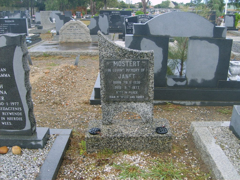 MOSTERT Janet 1936-1977