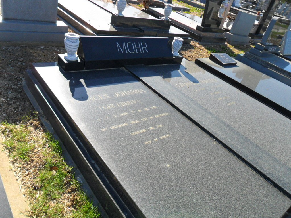 MOHR Frances Johanna nee GREEFF ?-?