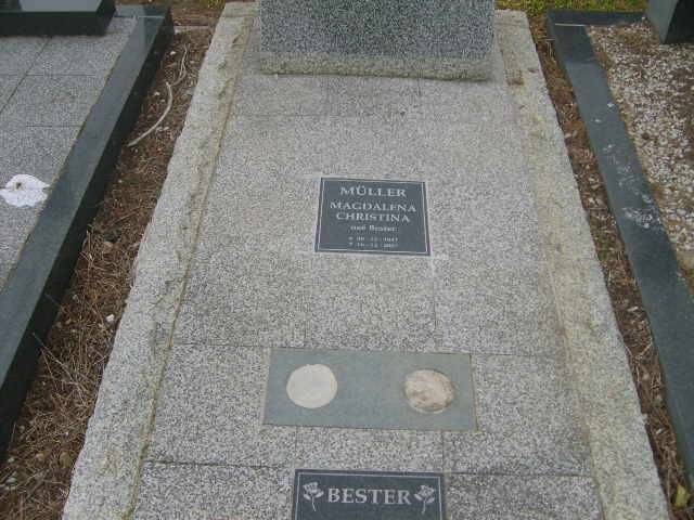 MULLER Magdalena Christina nee BESTER