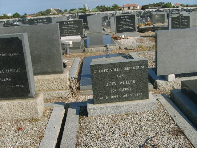 MULLER Joey nee DE KLERK 1899-1977