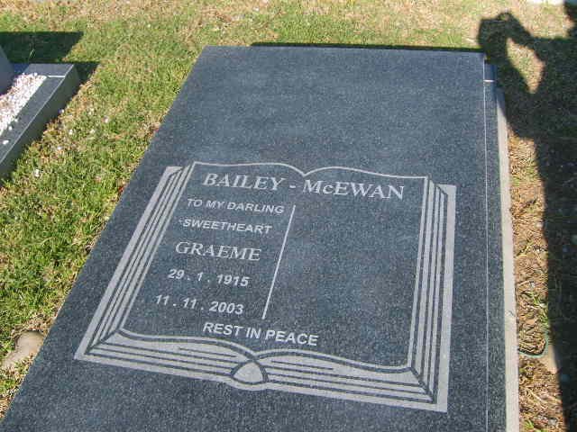 MCEWAN Graeme, Bailey 1915-2003