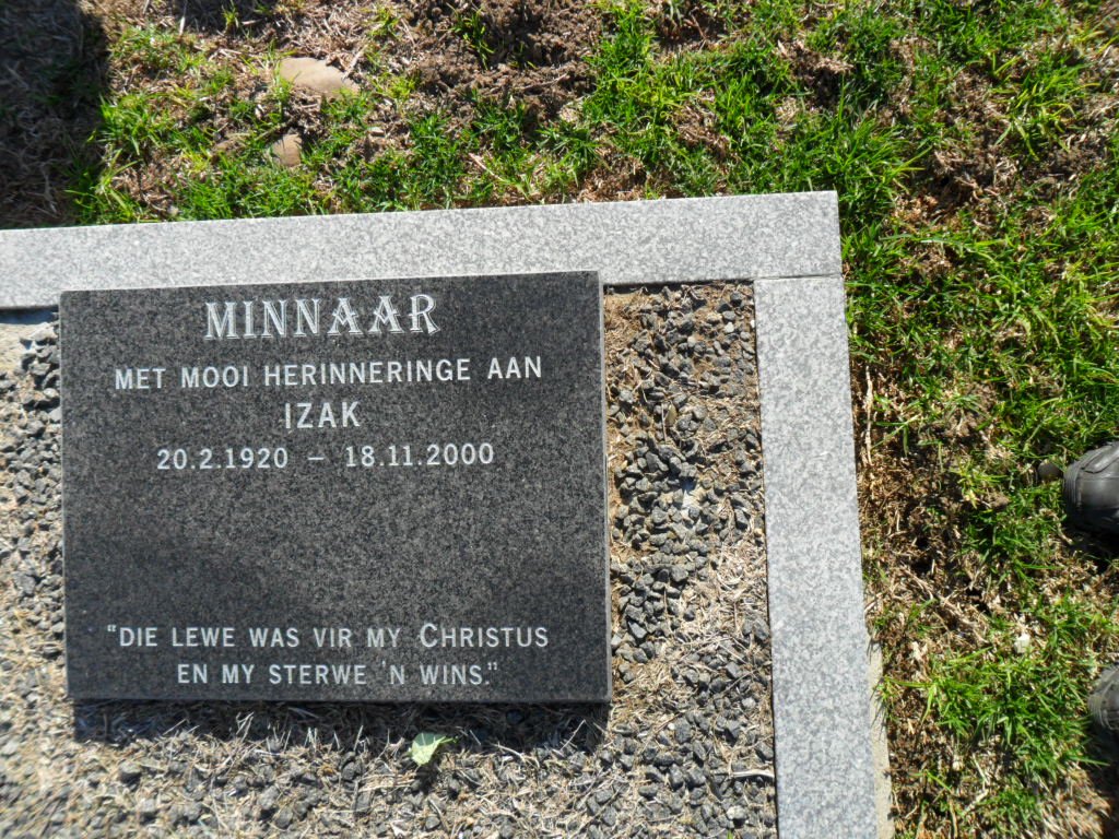 MINNAAR Izak 1920-2000