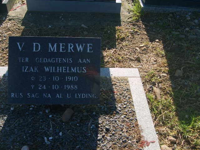 MERWE Izak Wilhelmus, v.d. 1910-1988