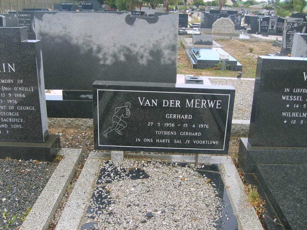 MERWE Gerhard, van der 1956-1976