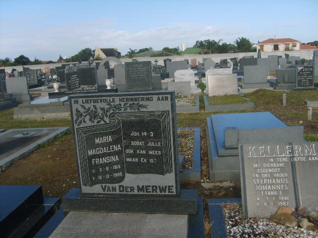 MERWE Maria Magdalena Francina, van der 1913-1986