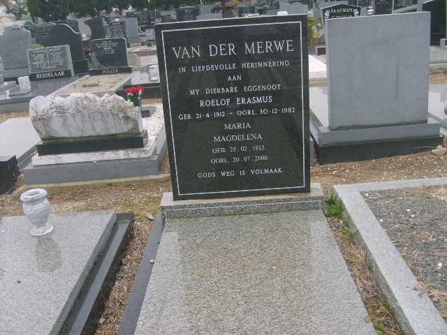 MERWE Roelof Erasmus,  van der 1912-1982 &amp; Maria Magdalena 1912-2000