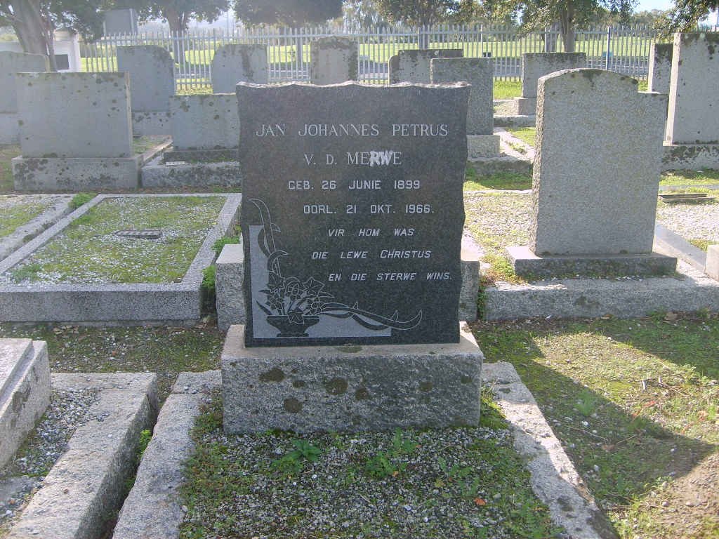 MERWE Jan Johannes Petrus, v.d. 1899-1966