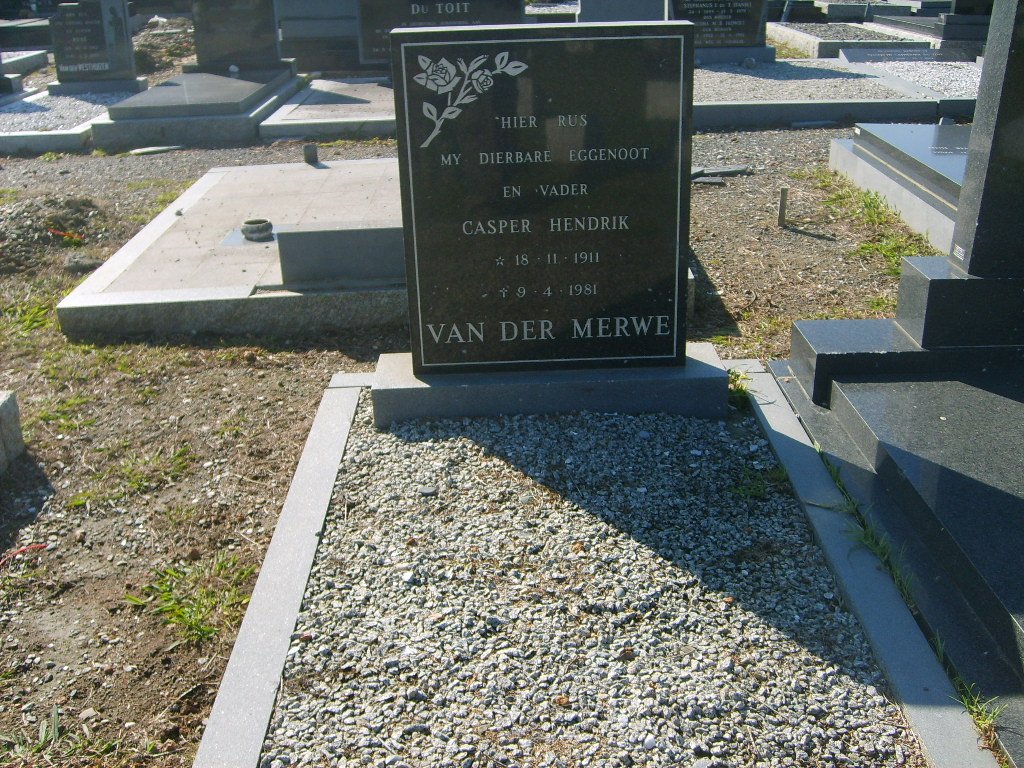 MERWE Casper Hendrik, van der 1911-1981