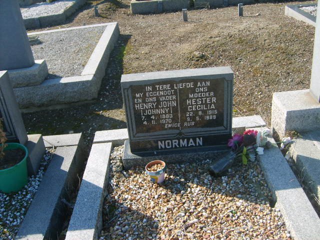 NORMAN Henry John 1883-1970 &amp; Hester Cecilia 1915-1989