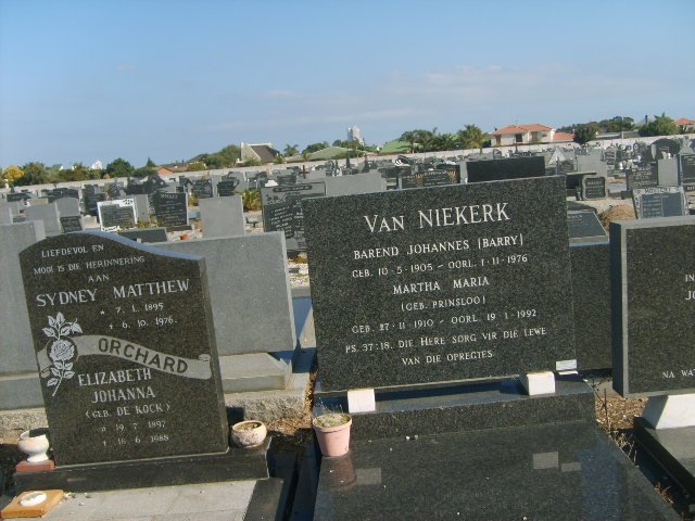 NIEKERK Barend Johannes, van 1905-1976 &amp; Martha Maria PRINSLOO 1910-1992
