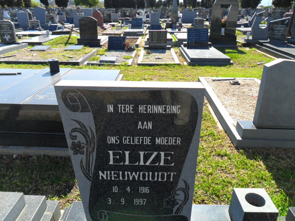 NIEUWOUDT Elize 1916-1997