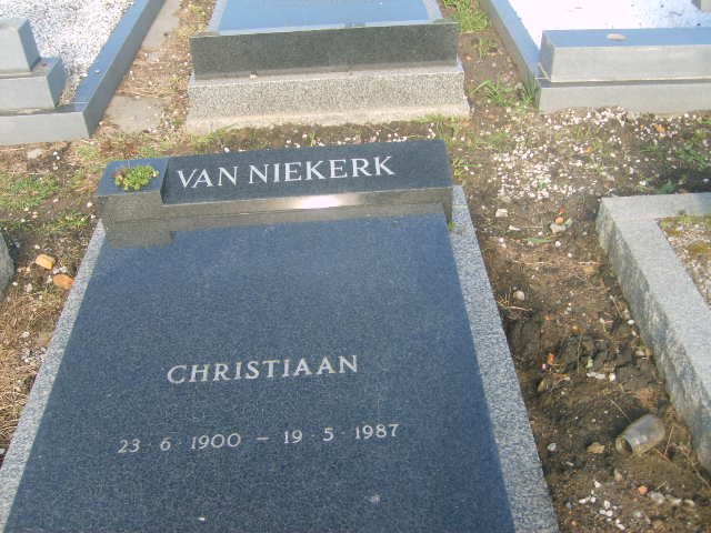NIEKERK Christiaan, van 1900-1987