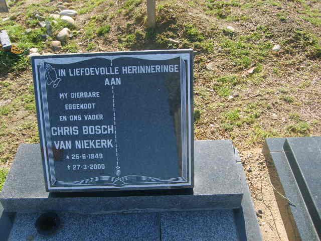 NIEKERK Chris Bosch, van 1949-2000
