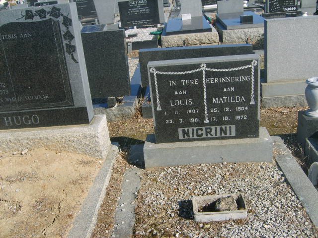 NIGRINI Louis 1907-1981 &amp; Matlida 1904-1972