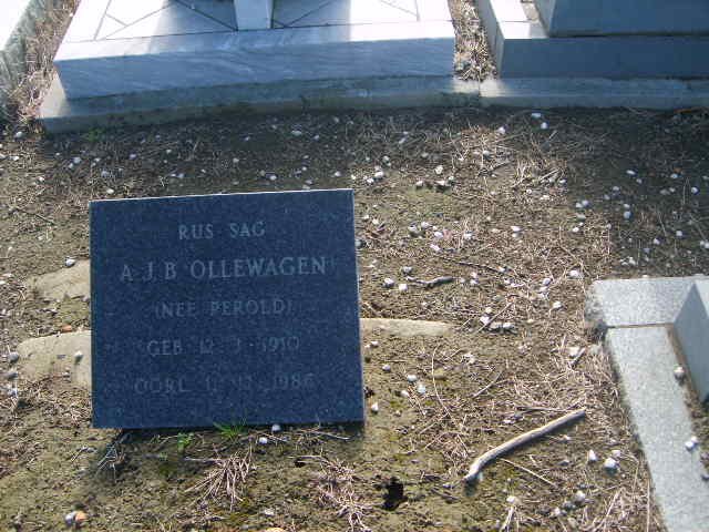 OLLEWAGEN A.J.B. nee PEROLD 1910-1986