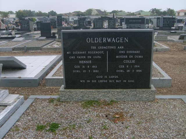 OLDERWAGEN Hennie 1913-1982 &amp; Collie 1914-1996