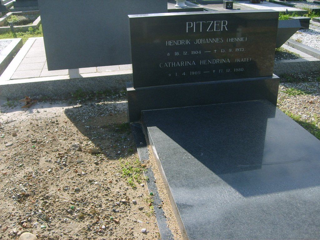 PITZER Hendrik Johannes 1904-1973 &amp; Catharina Hendrina 1905-1980