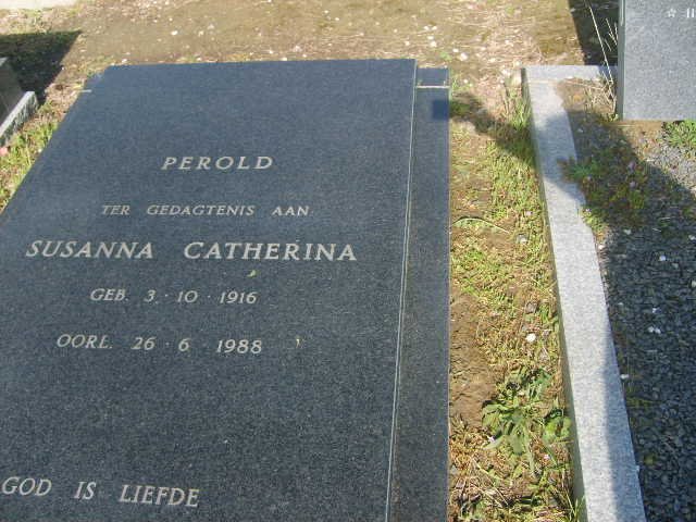 PEROLD Susanna Catherina 1916-1988