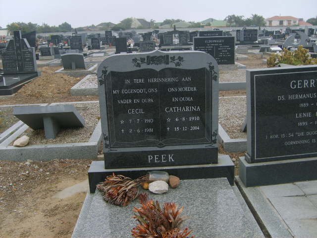 PEEK Cecil 1910-1981 &amp; Catharina 1910-2004