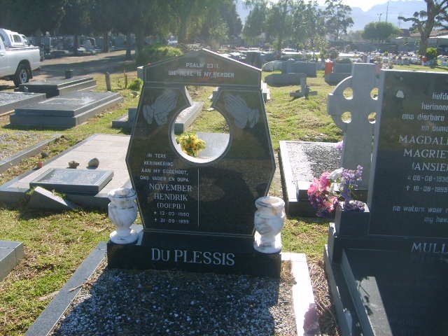 PLESSIS November Hendrik, du 1950-1988
