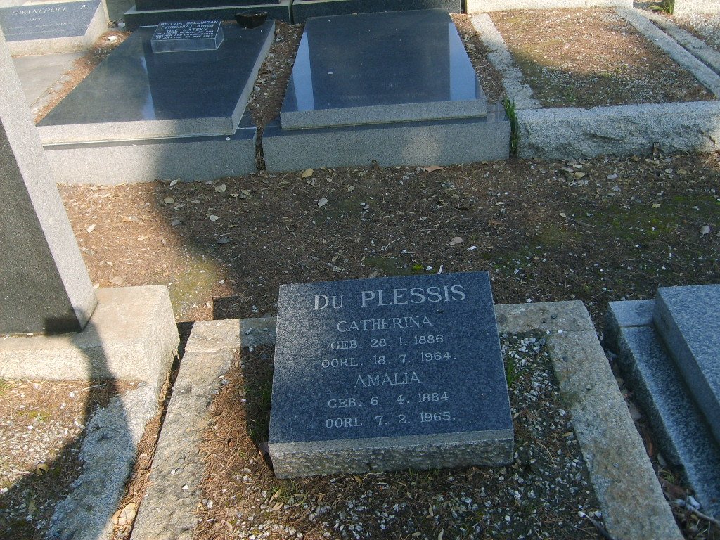 PLESSIS Catherina, du 1886-1964 :: DU PLESSIS Amalia 1884-1965