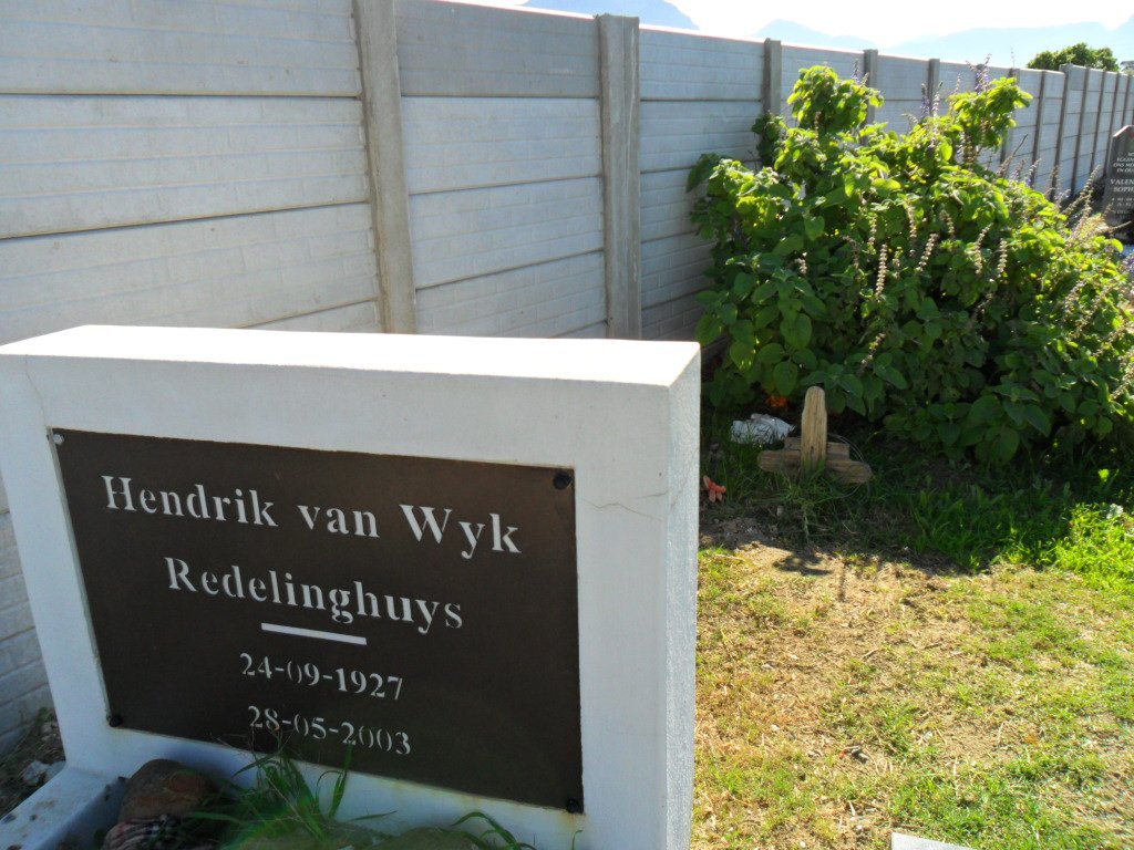 REDELINGHUYS Hendrik van Wyk 1927-2003