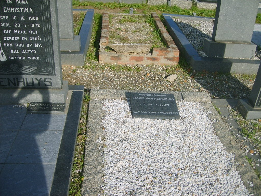 RENSBERG Hester Johanna, Janse van 1907-1972