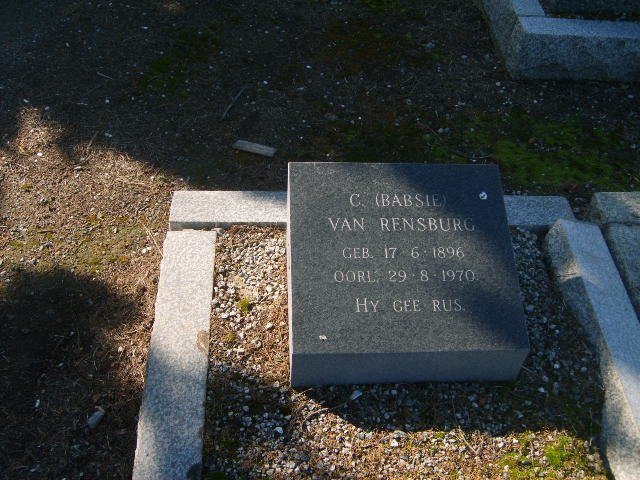RENSBURG C., van 1896-1970