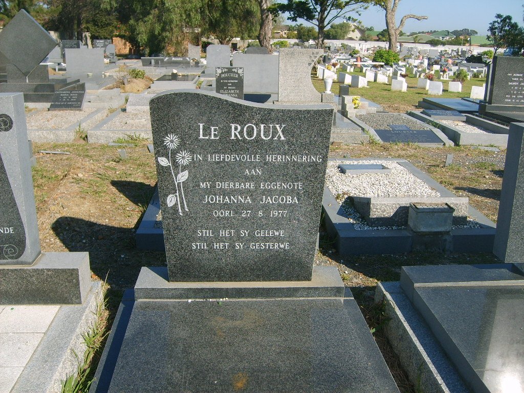 ROUX Johanna Jacoba, le -1977