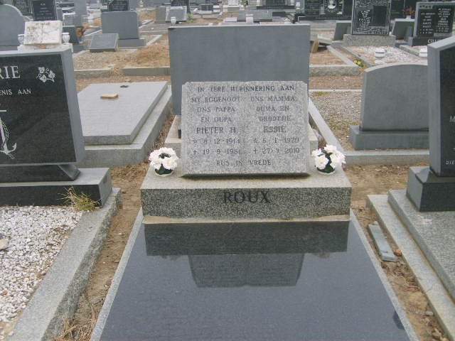 ROUX Pieter H. 1914-1981 &amp; Essie 1929-2010