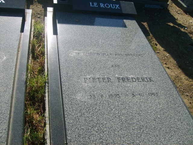 ROUX Pieter Frederik, le 1895-1993