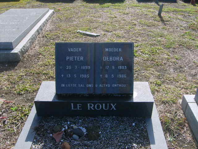 ROUX Pieter 1899-1985 &amp; Debora 1903-1986