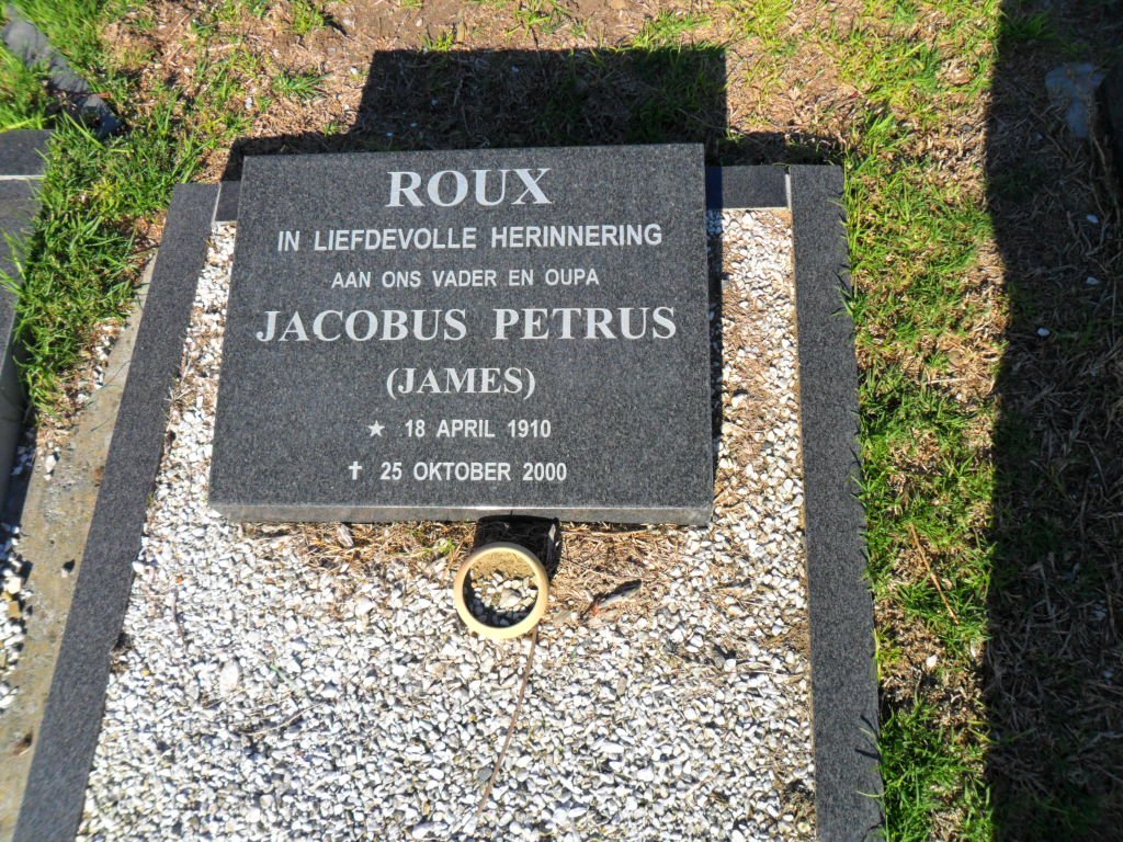 ROUX Jacobus Petrus 1910-2000