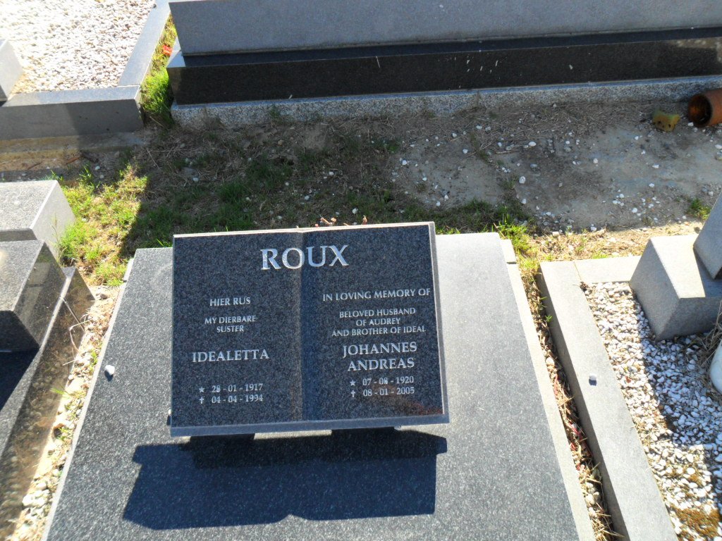 ROUX Johannes Andreas 1920-2005 :: ROUX Idealetta 1917-1994