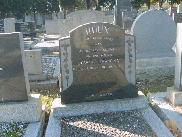 ROUX Susanna Francina 1907-1971