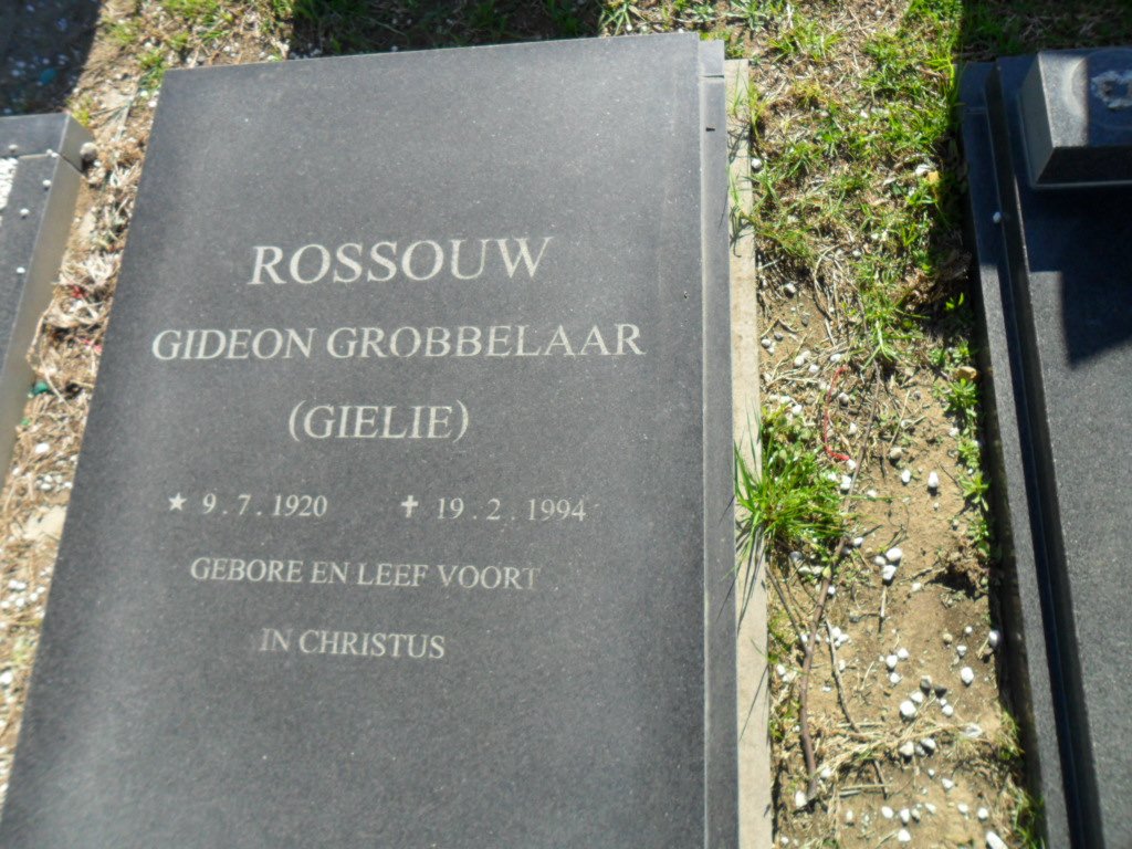 ROSSOUW Gideon Grobbelaar 1920-1994