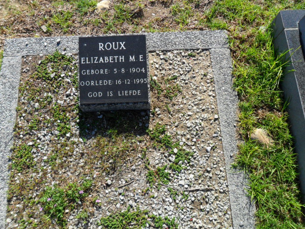 ROUX Elizabeth M.E. 1904-1995
