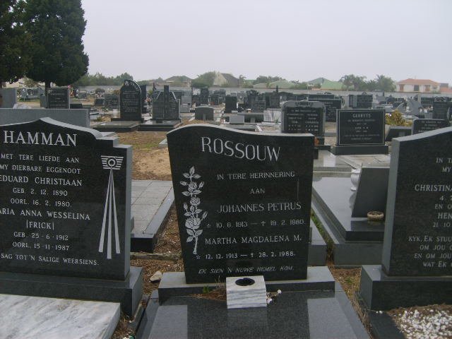 ROSSOUW Johannes Petrus 1913-1980 &amp; Martha Magdalena M. 1913-1988